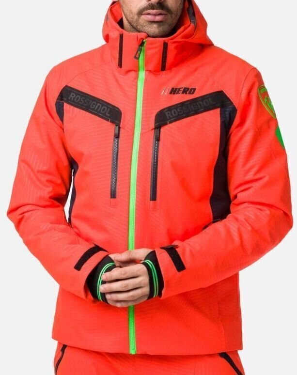Ski Jacket Rossignol Aeration Neon Red XL