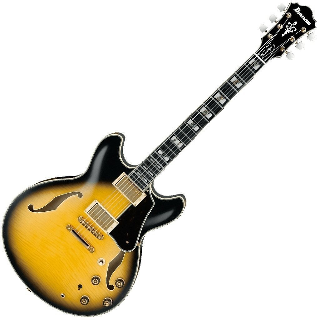 Halvakustisk guitar Ibanez AS200-VYS Vintage Yellow Sunburst