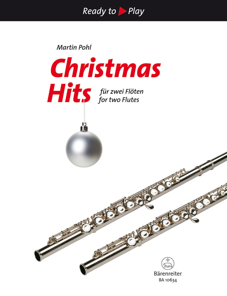 Noty pre dychové nástroje Bärenreiter Christmas Hits for 2 Flutes Noty