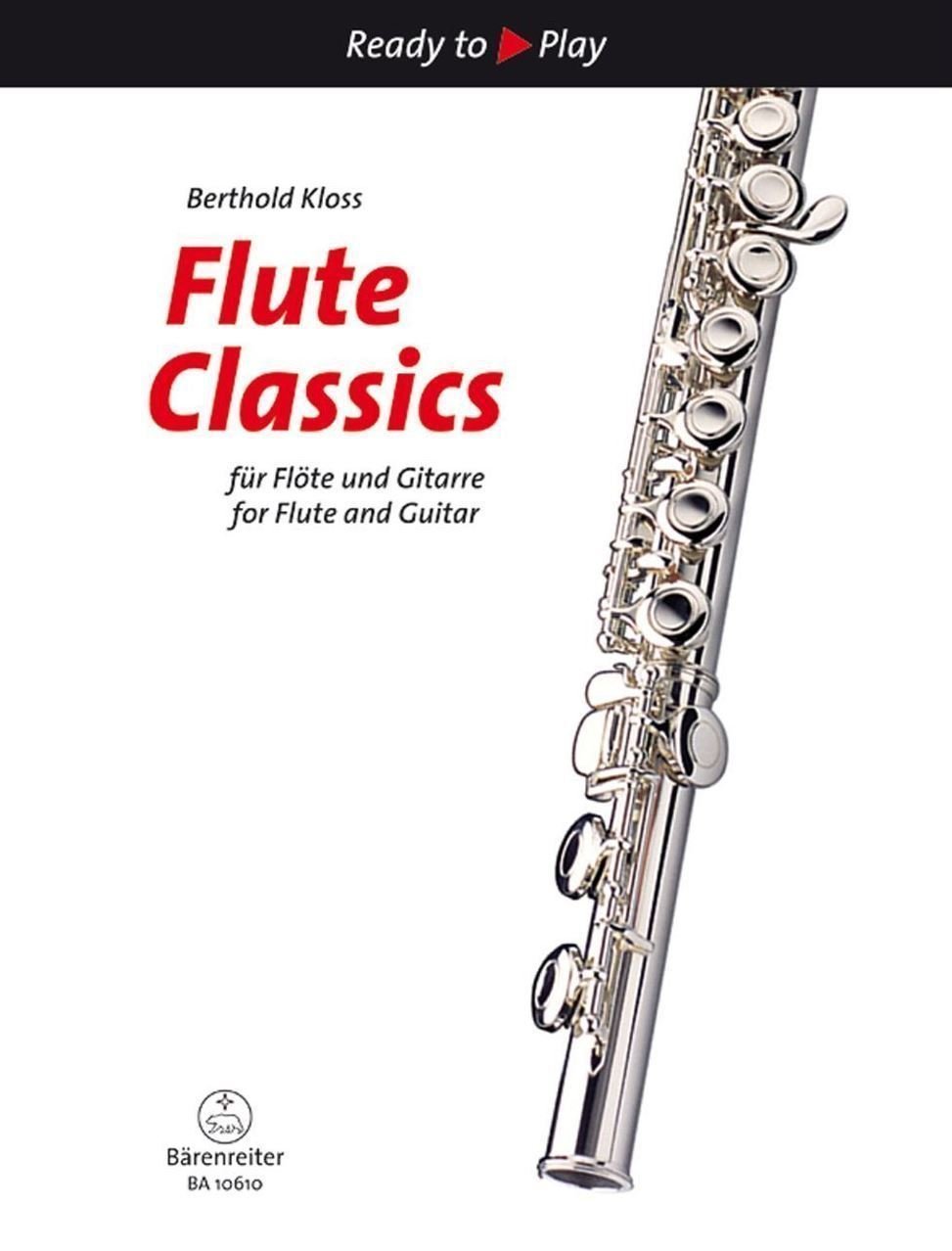Noty pre dychové nástroje Bärenreiter Flute Classic for Flute and Guitar Noty