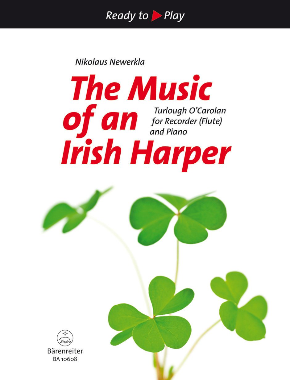 Παρτιτούρα για Πνευστά Όργανα Bärenreiter The Music of an Irish Harper for Recorder and Piano Μουσικές νότες