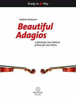 Folha de música para cordas Vladimir Bodunov Beatiful Adagios 9 Pieces for two Violins Livro de música - 1
