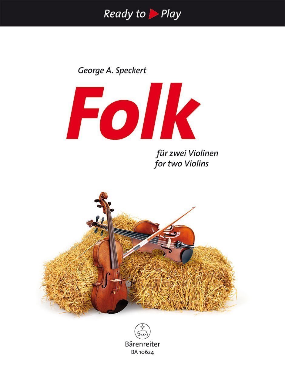 Note za gudačke instrumente George A. Speckert Folk for 2 Violins Nota