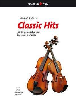 Нотни листи за струнни инструменти Vladimir Bodunov Classic Hits for Violin and Viola Нотна музика - 1