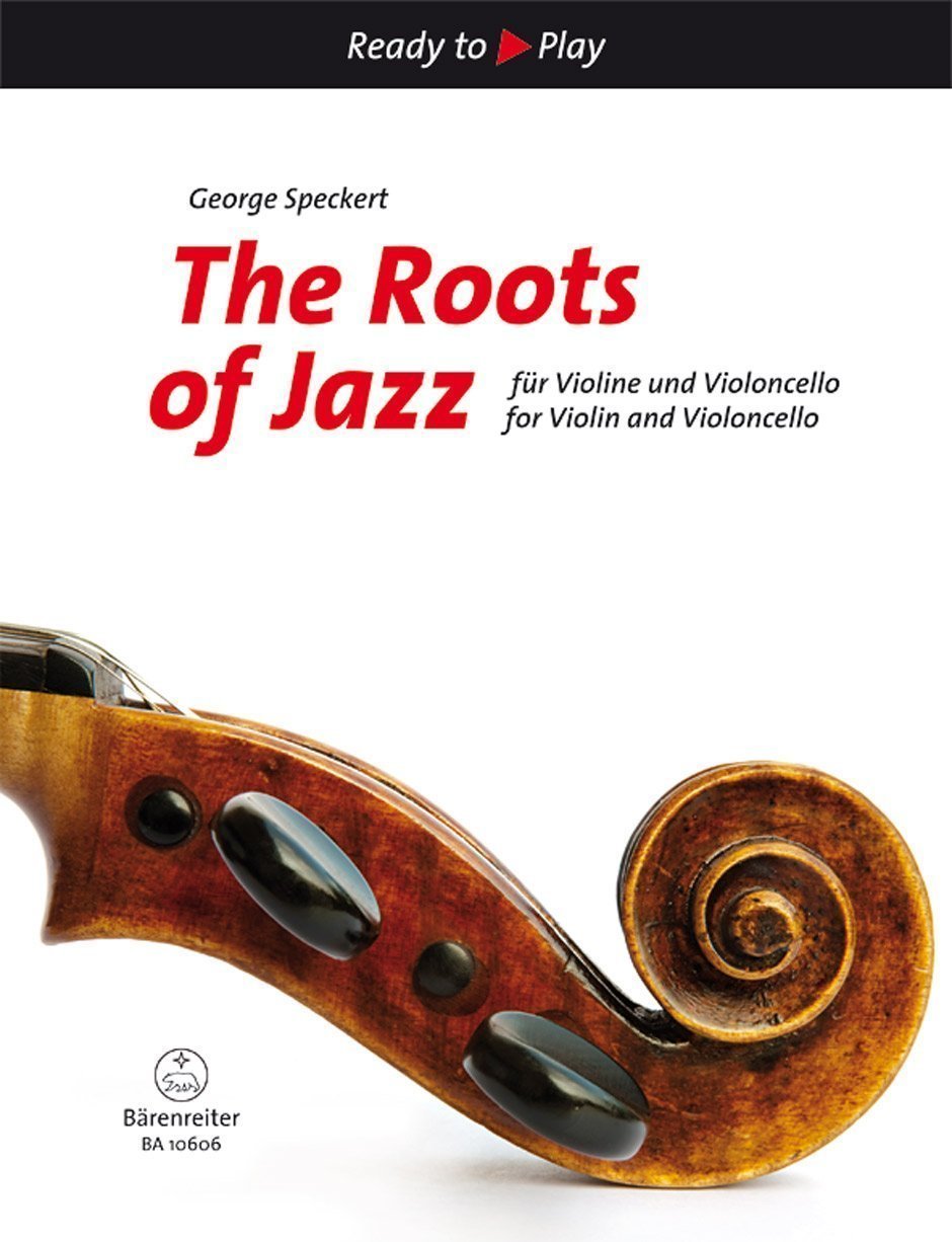 Node for strygere George A. Speckert The Roots of Jazz for Violin and Violoncello Musik bog