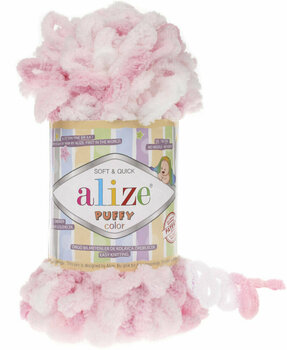 Fios para tricotar Alize Puffy Color 5863 - 1