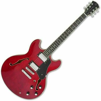 Halvakustisk gitarr Sire Larry Carlton H7 See Thru Red - 1