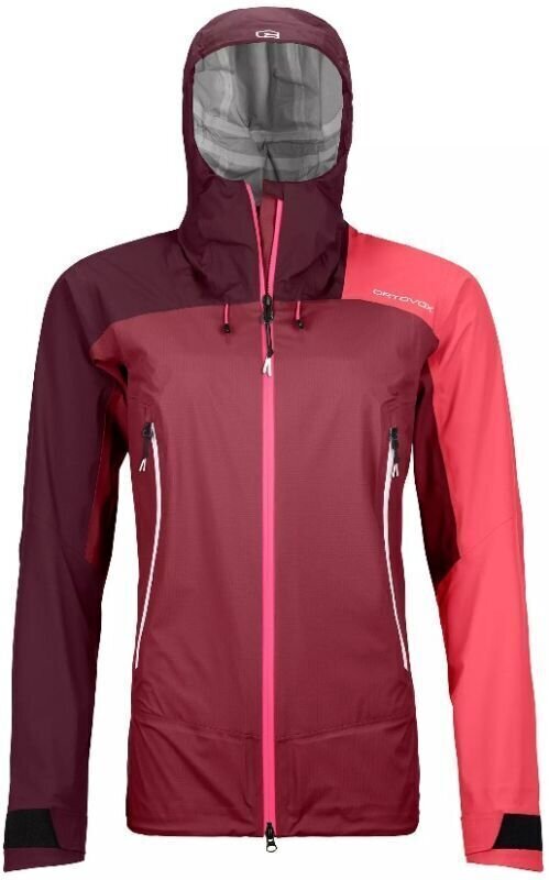 Outdoor Jacke Ortovox Westalpen 3L Light W Dark Blood L Outdoor Jacke