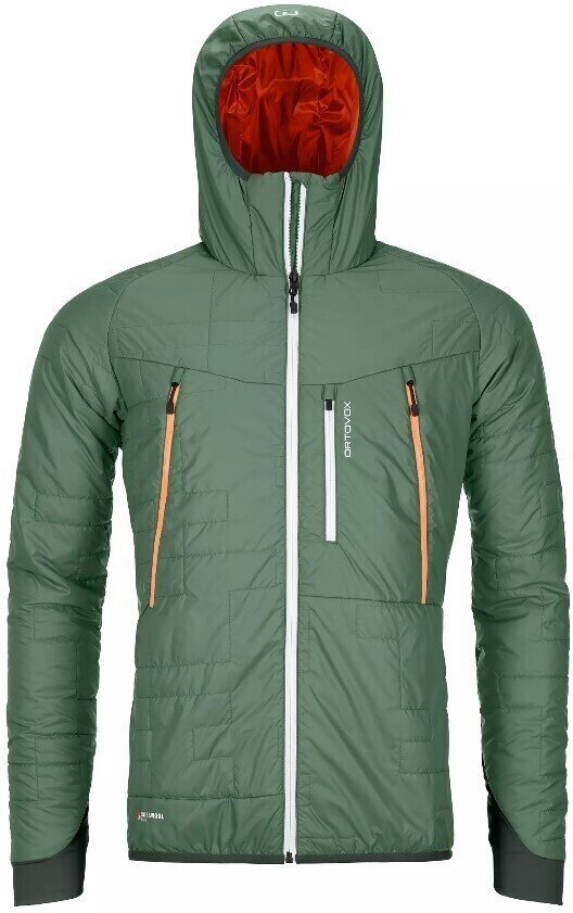 Ski Jacket Ortovox Swisswool Piz Boè M Green Forest M