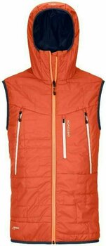 Ski Jacket Ortovox Swisswool Piz Boè Vest M Desert Orange S - 1