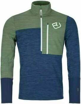 Outdoorová mikina Ortovox Fleece Light Zip Neck M Night Blue Blend XL Outdoorová mikina - 1