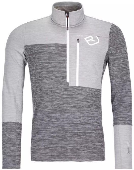 Sweat à capuche outdoor Ortovox Fleece Light Zip Neck M Grey Blend L Sweat à capuche outdoor