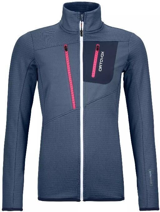 Outdoor Jacket Ortovox Fleece Grid W Night Blue XS Outdoor Jacket