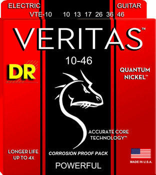 Struny do gitary elektrycznej DR Strings VTE-10 Veritas - 1