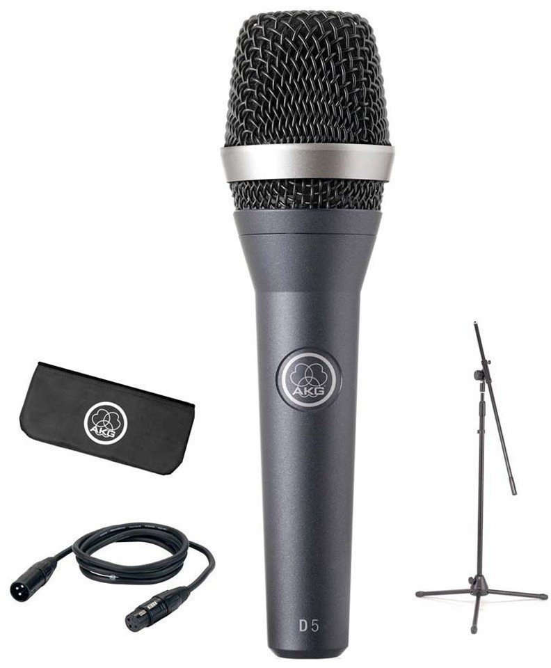 Microfone dinâmico para voz AKG D5 Stage pack