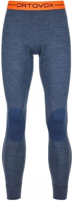 Sous-vêtements thermiques Ortovox 185 Rock'N'Wool Pants M Night Blue Blend XL Sous-vêtements thermiques