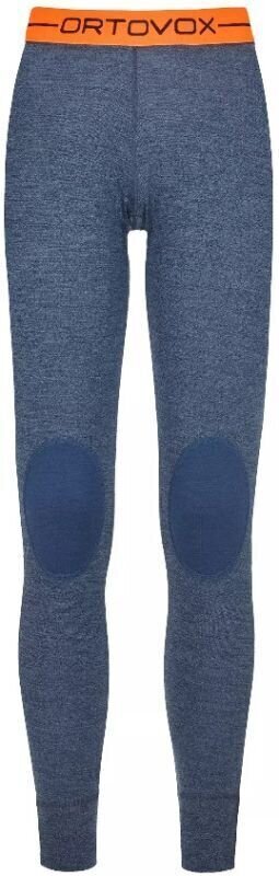 Thermo ondergoed voor dames Ortovox 185 Rock'N'Wool Pants W Night Blue Blend XL Thermo ondergoed voor dames