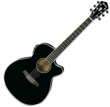 Guitare Jumbo acoustique-électrique Ibanez AEG 10 II Black - 1