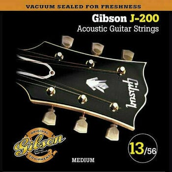 Struny do gitary akustycznej Gibson J200 Phosphor Bronze Acoustic 013-056 - 1