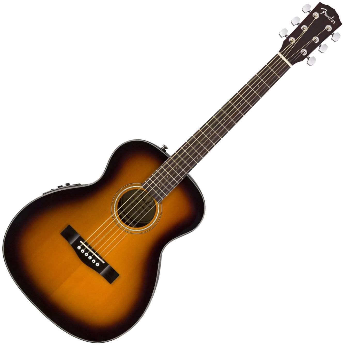 Jumbo elektro-akoestische gitaar Fender CT-140SE Sunburst with Case