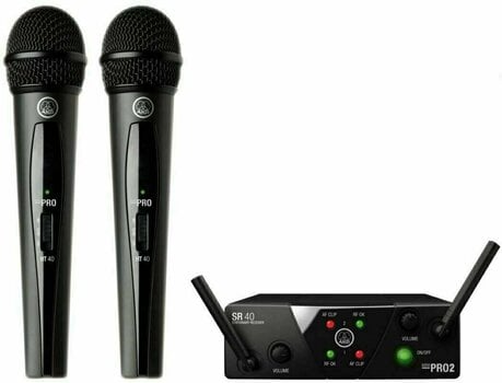 Handheld draadloos systeem AKG WMS40 Mini Dual Vocal ISM2: 864.375MHz + ISM3: 864.85MHz - 1