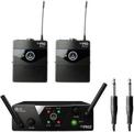 AKG WMS40 Mini2 Instrumental Dual Draadloos systeem US45A: 660.7MHz + US45C: 662.3MHz