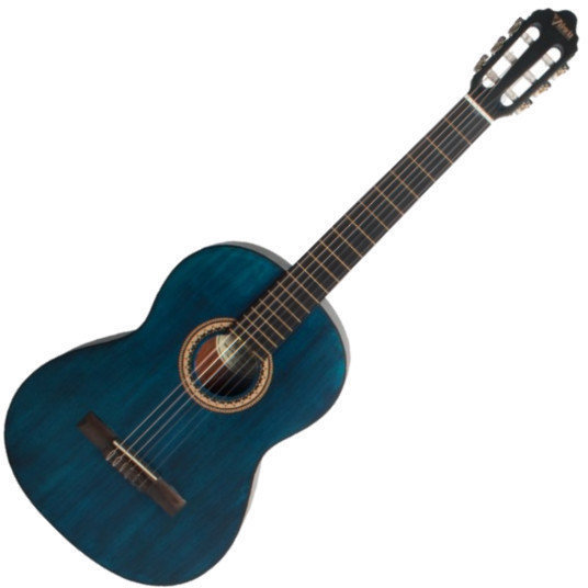 Guitare classique Valencia VC204 4/4 Transparent Blue