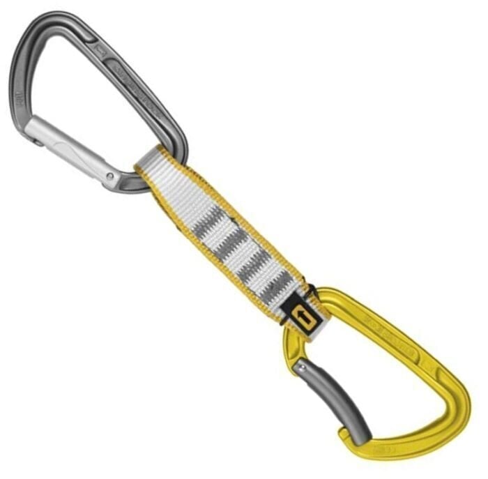 Karbinhakar för klättring Singing Rock Colt Quickdraw Grey-Yellow Solid Straight/Solid Bent Gate