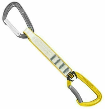 Climbing Carabiner Singing Rock Colt 17 Quickdraw Grey-Yellow Solid Straight/Solid Bent Gate - 1