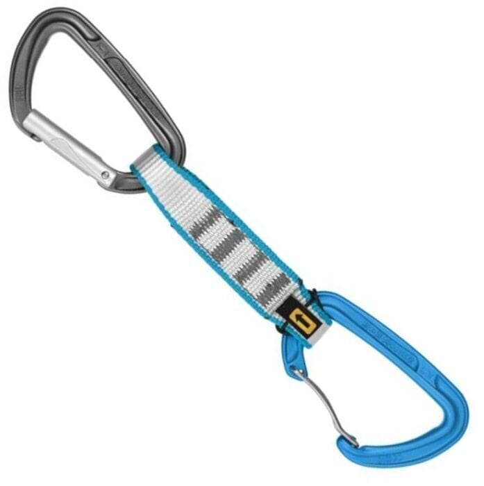 Climbing Carabiner Singing Rock Colt Quickdraw Grey-Blue Solid Straight/Wire Bent Gate
