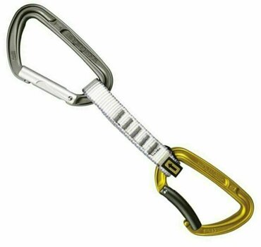 Climbing Carabiner Singing Rock Colt 16 Quickdraw Grey-Yellow Solid Straight/Solid Bent Gate - 1