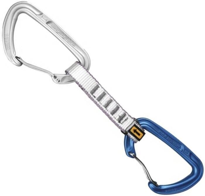 Climbing Carabiner Singing Rock Colt 16 Quickdraw Silver/Blue Wire Straight/Wire Bent Gate