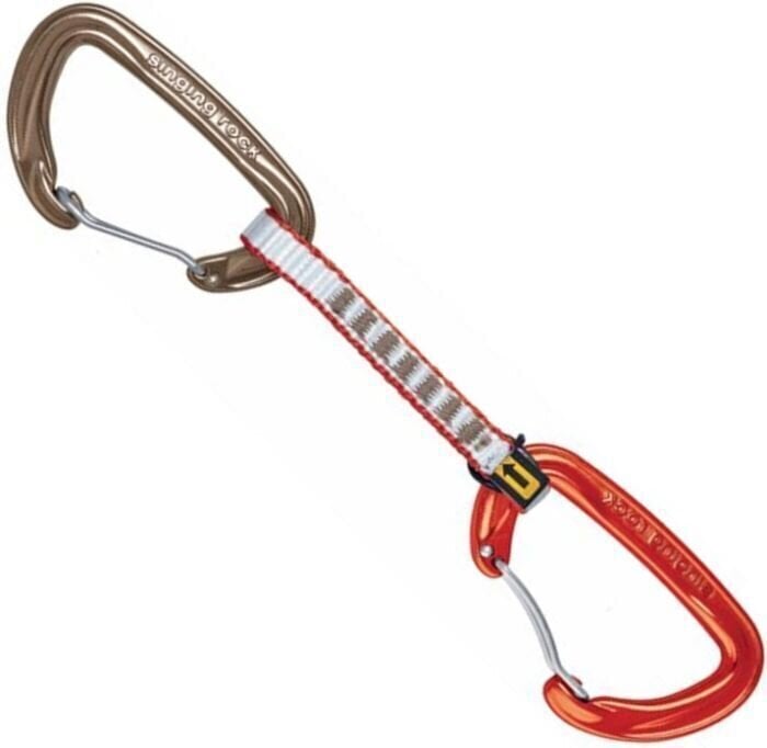 Карабина за катерене Singing Rock Vision Wire Quickdraw Brown/Red Wire Straight/Wire Bent Gate