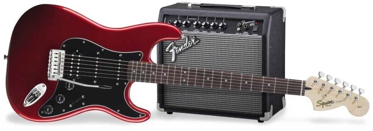 Guitare électrique Fender Squier Strat Pack HSS Candy Apple Red