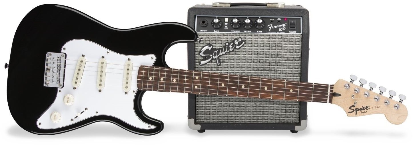 Elektriska gitarrer Fender Squier Strat Pack SSS Black