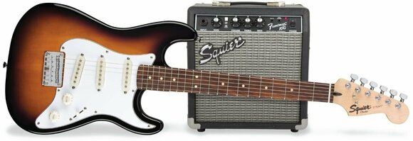 Elektromos gitár Fender Squier Strat Pack SSS Brown Sunburst - 1