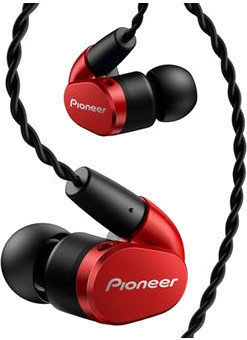 Hörlurar med öronsnäcka Pioneer SE-CH5T Red-Svart