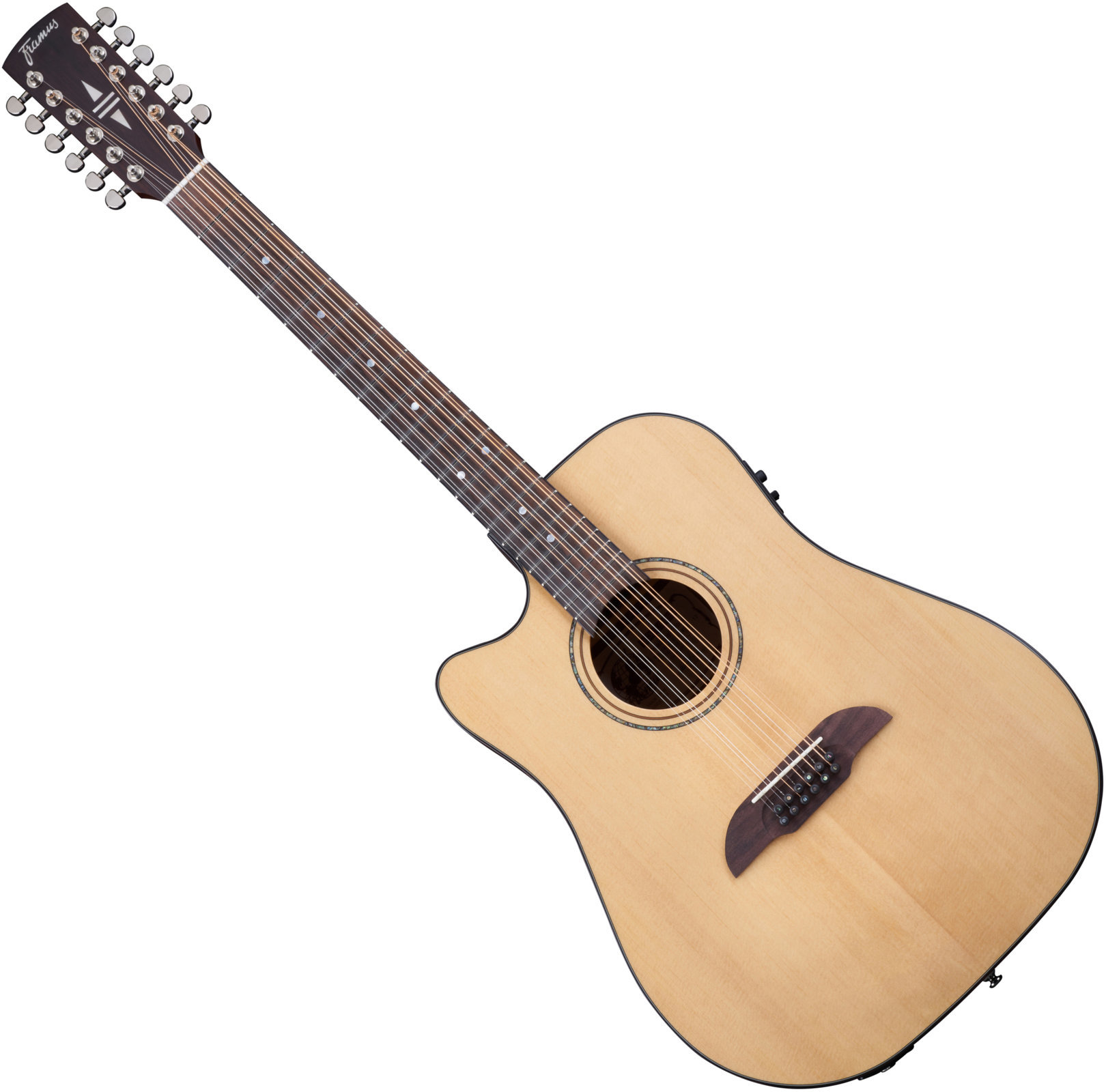 12-string Acoustic-electric Guitar Framus FD 14 SV CL2 Vintage Transparent Satin Natural Tinted