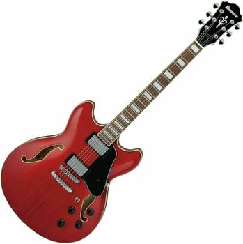 Halbresonanz-Gitarre Ibanez AS73-TCD Transparent Cherry Red - 1