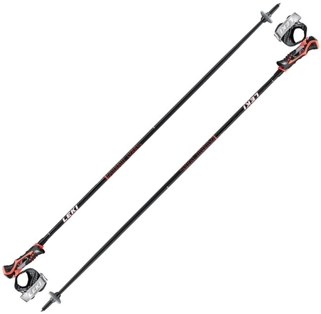 Bâtons de ski Leki Airfoil 3D Black/Fluorescent Red/White 115 cm Bâtons de ski