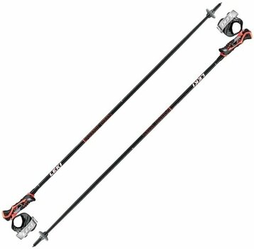Ski Poles Leki Airfoil 3D Black/Fluorescent Red/White 115 cm Ski Poles - 1