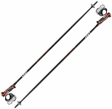 Ski Poles Leki Airfoil 3D Black/Fluorescent Red/White 120 cm Ski Poles - 1