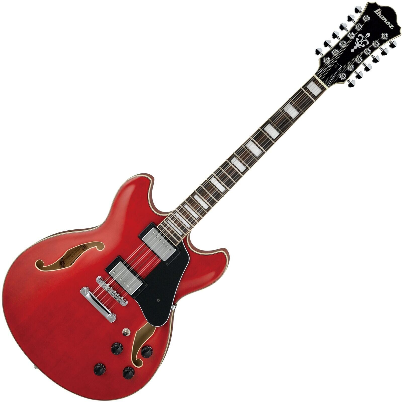 Félakusztikus - jazz-gitár Ibanez AS7312-TCD Transparent Cherry Red (Sérült)