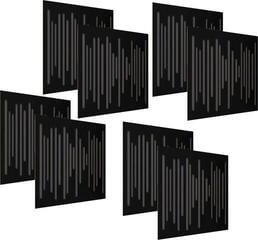 Absorpční dřevěný panel Vicoustic Wavewood Ultra Lite Black Matte Absorpční dřevěný panel