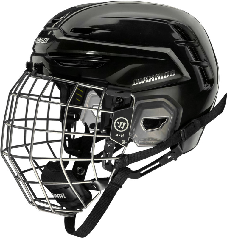 gratis Cap Warrior Alpha ONE Combo Helm mit Gitter Profi Eishockeyhelm schwarz 