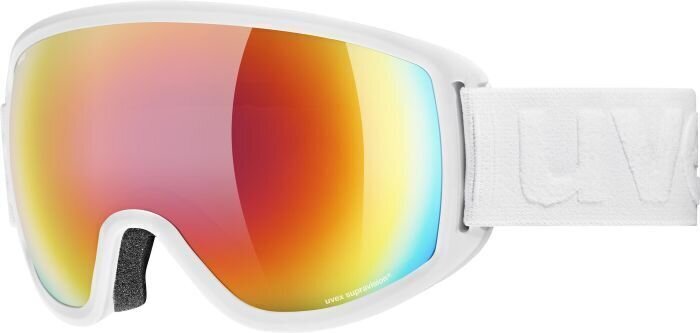 Ski Brillen UVEX Topic FM Spheric White Mat/Mirror Rainbow Ski Brillen