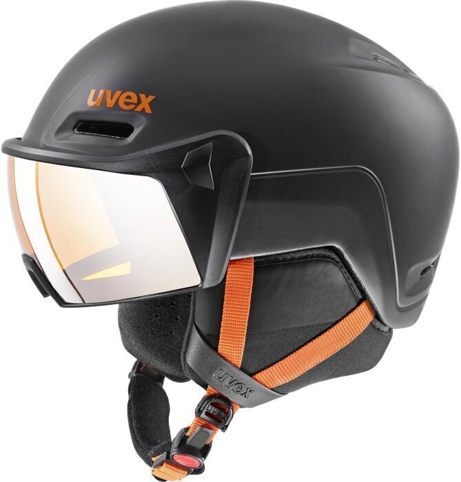 Каска за ски UVEX Hlmt 700 Visor Dark Slate Orange 55-59 cm Каска за ски