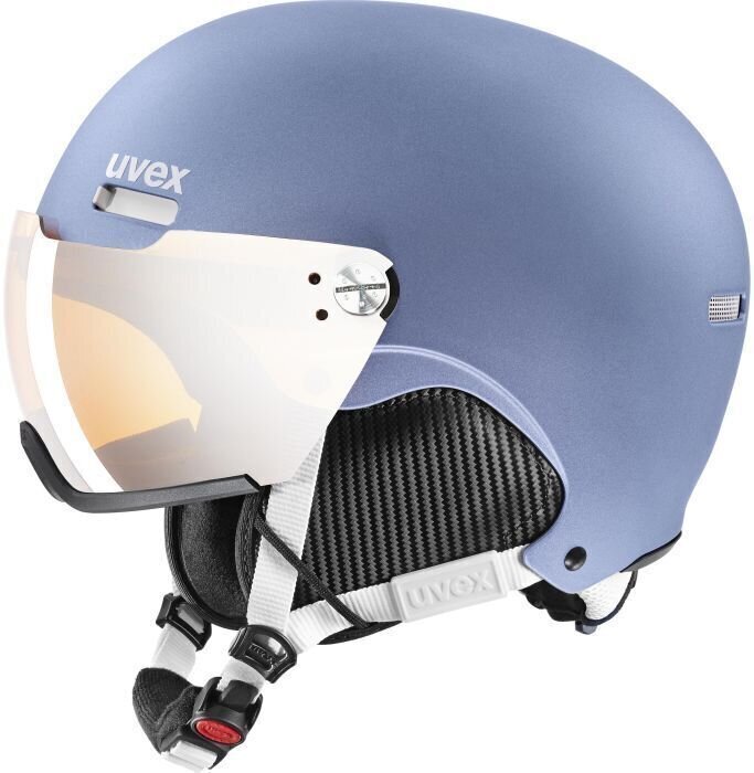 Capacete de esqui UVEX Hlmt 500 Visor Dust Blue Mat 55-59 cm Capacete de esqui