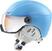Casco de esquí UVEX Hlmt 400 Visor Style Cloudy Blue Mat 53-58 cm Casco de esquí