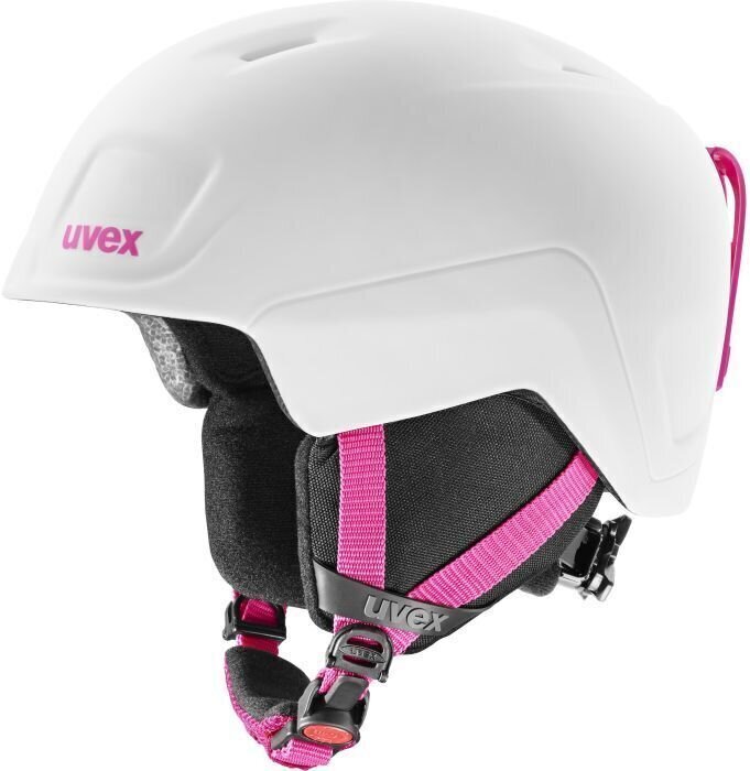 Casco de esquí UVEX Heyya Pro White/Pink Mat 54-58 cm Casco de esquí